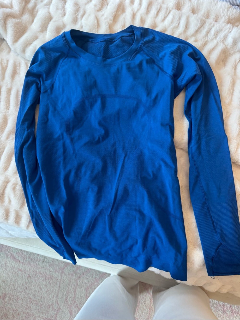 lululemon athletica Long Sleeve Crew Neck Top - Bright Blue